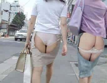 And if you think about it, these ladies should be aware that their butts are exposed because who’d wear a skirt like that during the colder seasons