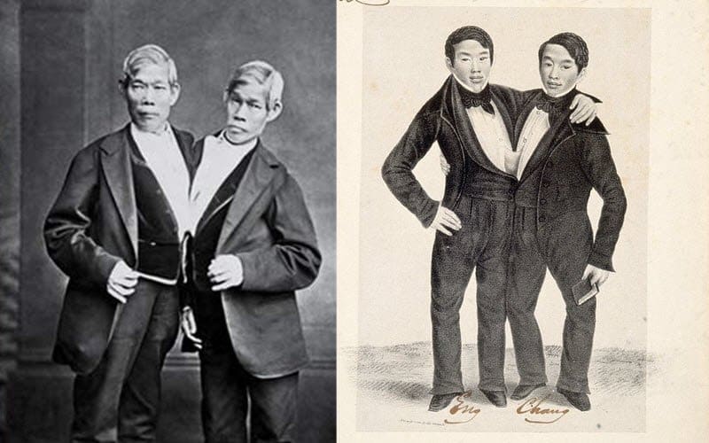 First Siamese twins, Eng and Chang.