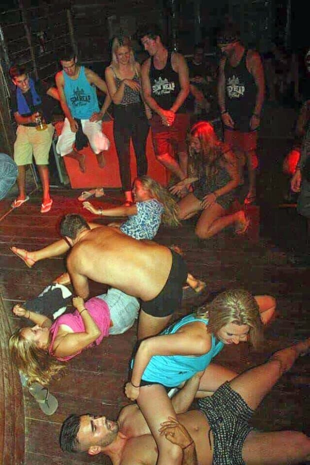 Some men vomitted in shock when cops rounded them up.